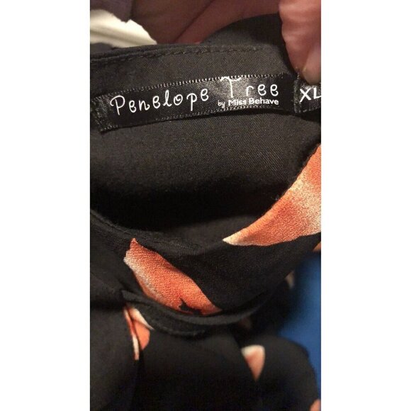 Penelope Tree by Miss Behave Casual Dress Girls Sz XL Laurie Heart Print Black - Picture 4 of 4